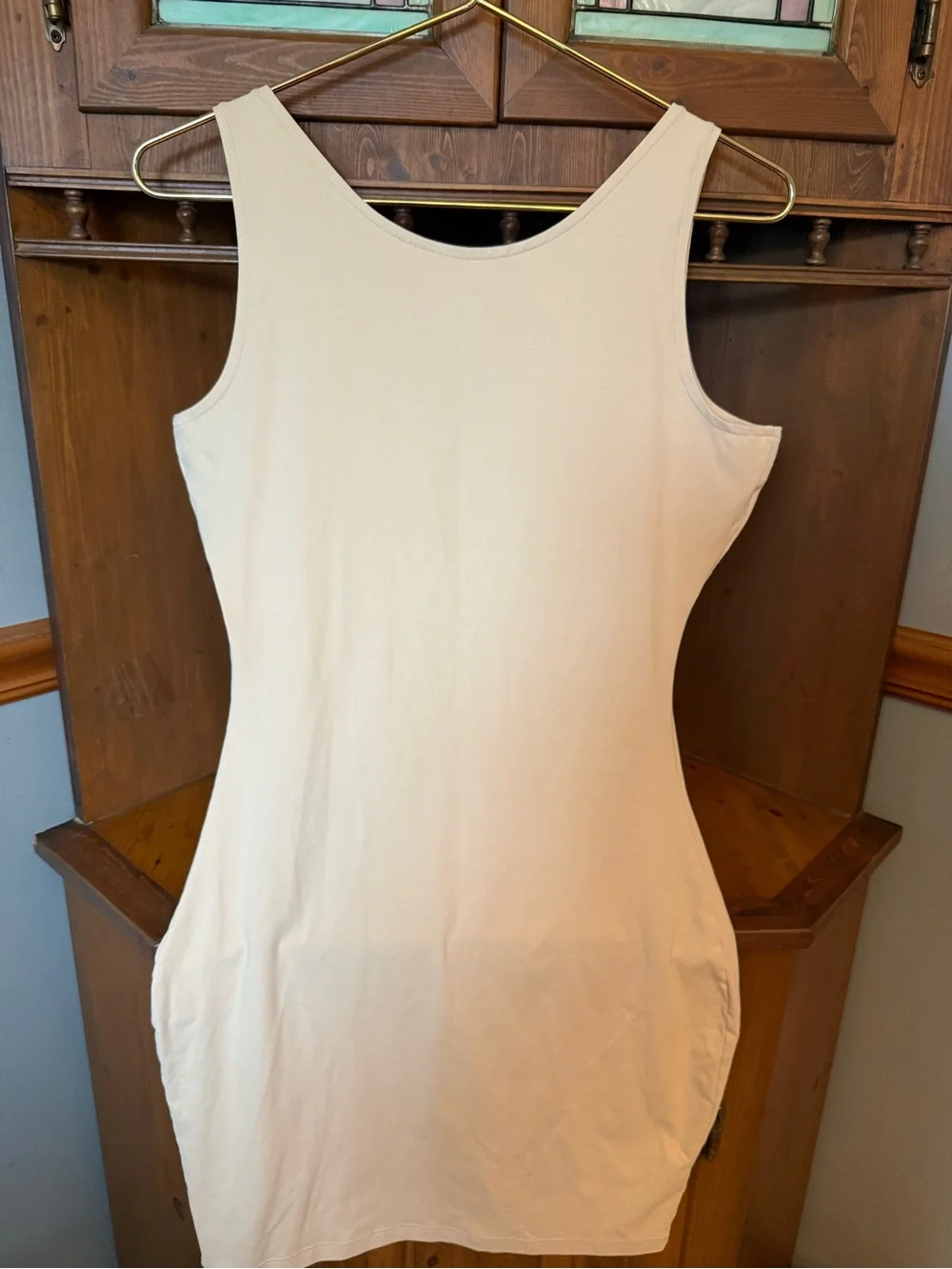ASSETS by Spanx Light Beige Tank slip Dress 1X - Picture 6 of 9